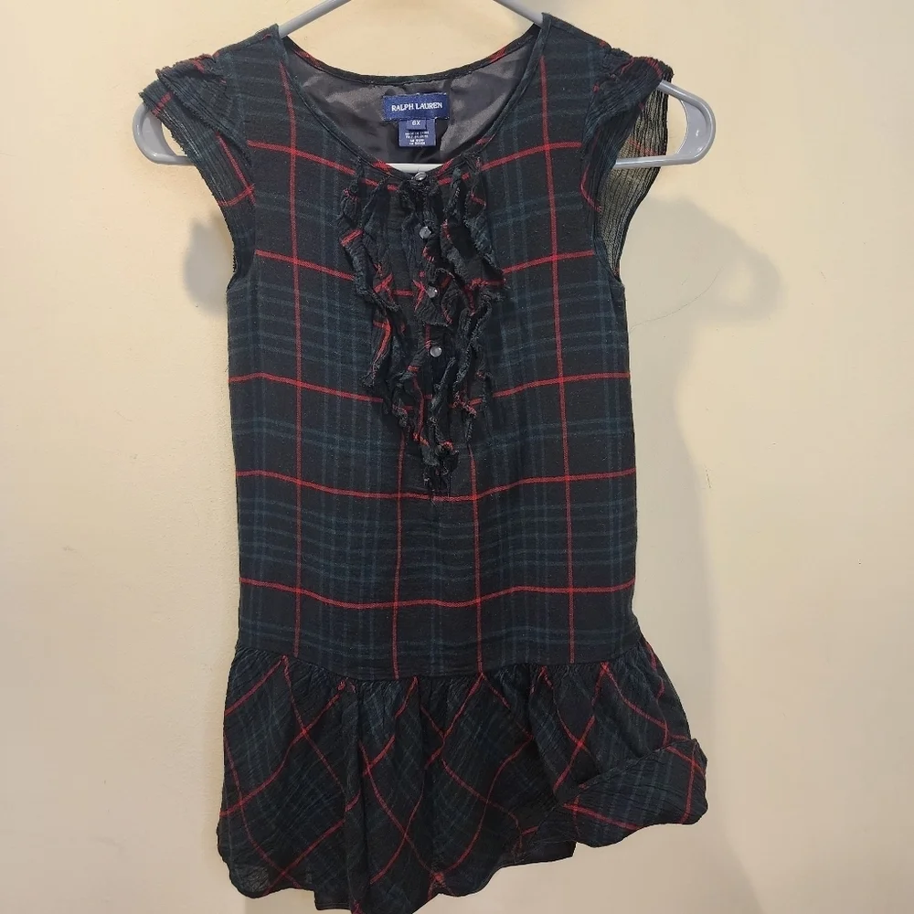 Ralph Lauren Plaid  Girls Dress Size 6x